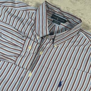 Polo Ralph Lauren Blake Long Sleeve Button Down Shirt Men's XL Red Striped Pony